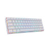 Redragon K530 Draconic 60% Compact RGB Wireless Mechanical Keyboard, 61 Keys TKL Designed 5.0 Bluetooth Gaming Keyboard with Brown Switches - white